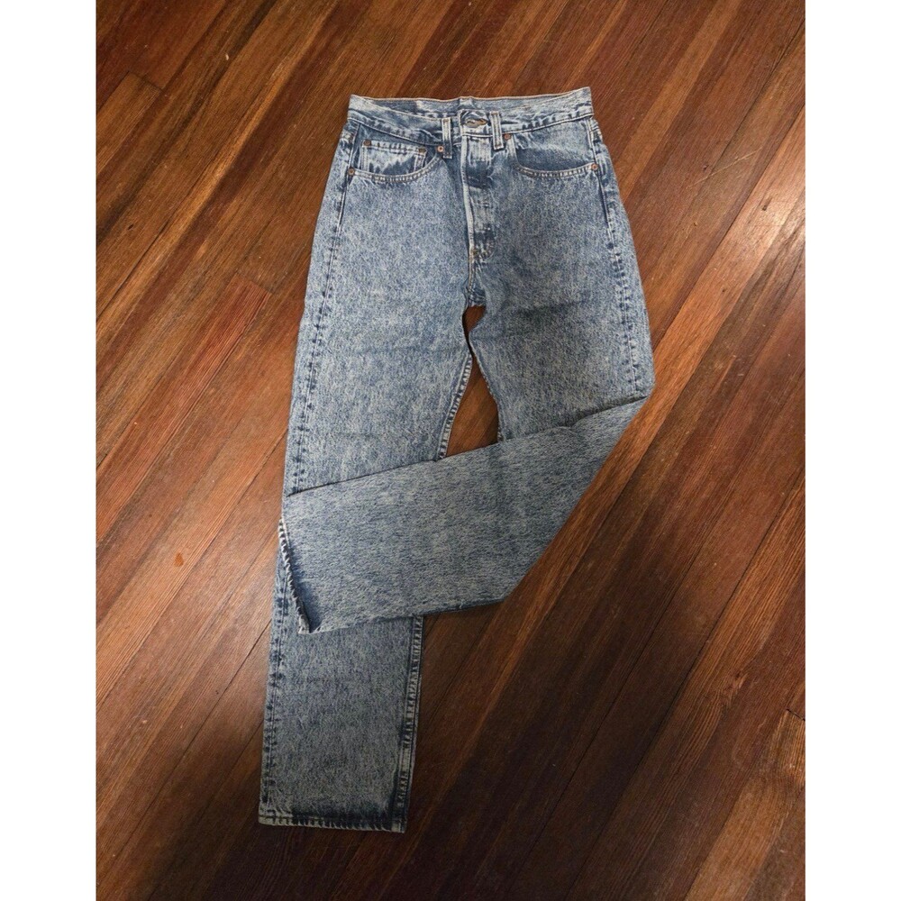 Vintage 80s Levi’s 501 Red Tag Made in USA Acid Wash Jeans 31x32 Women’s - Picture 5 of 12